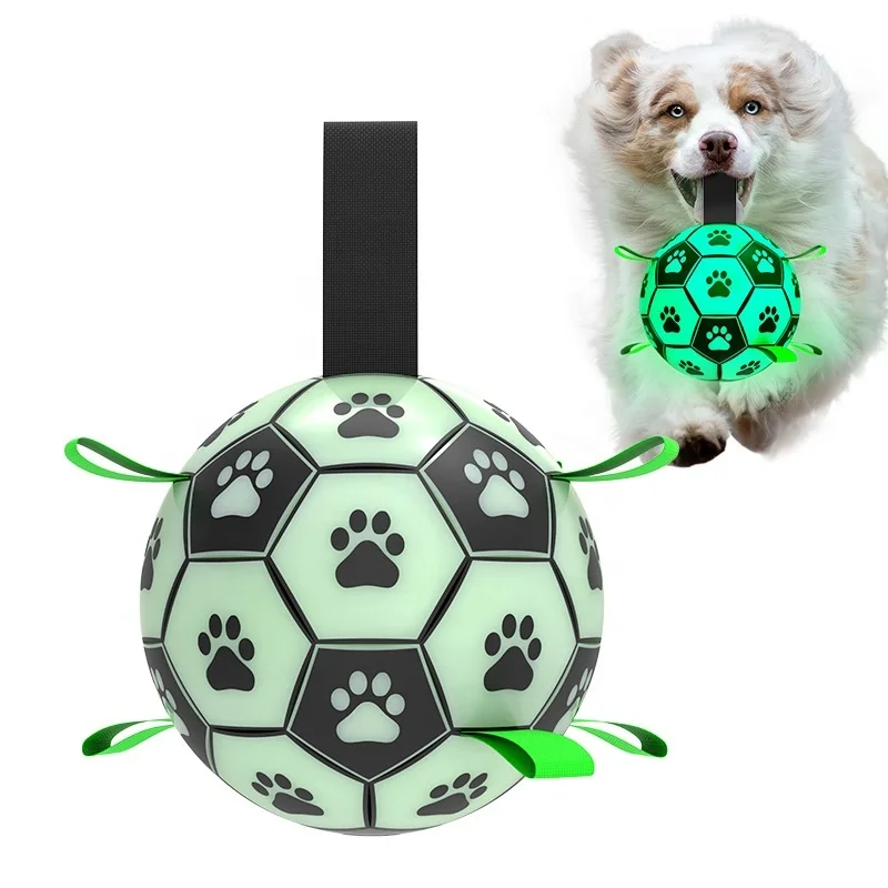 Pet Supplies Wholesale Dog Outdoor toy ball Dog training Interactive Football Pet glow-in-the-dark soccer ball