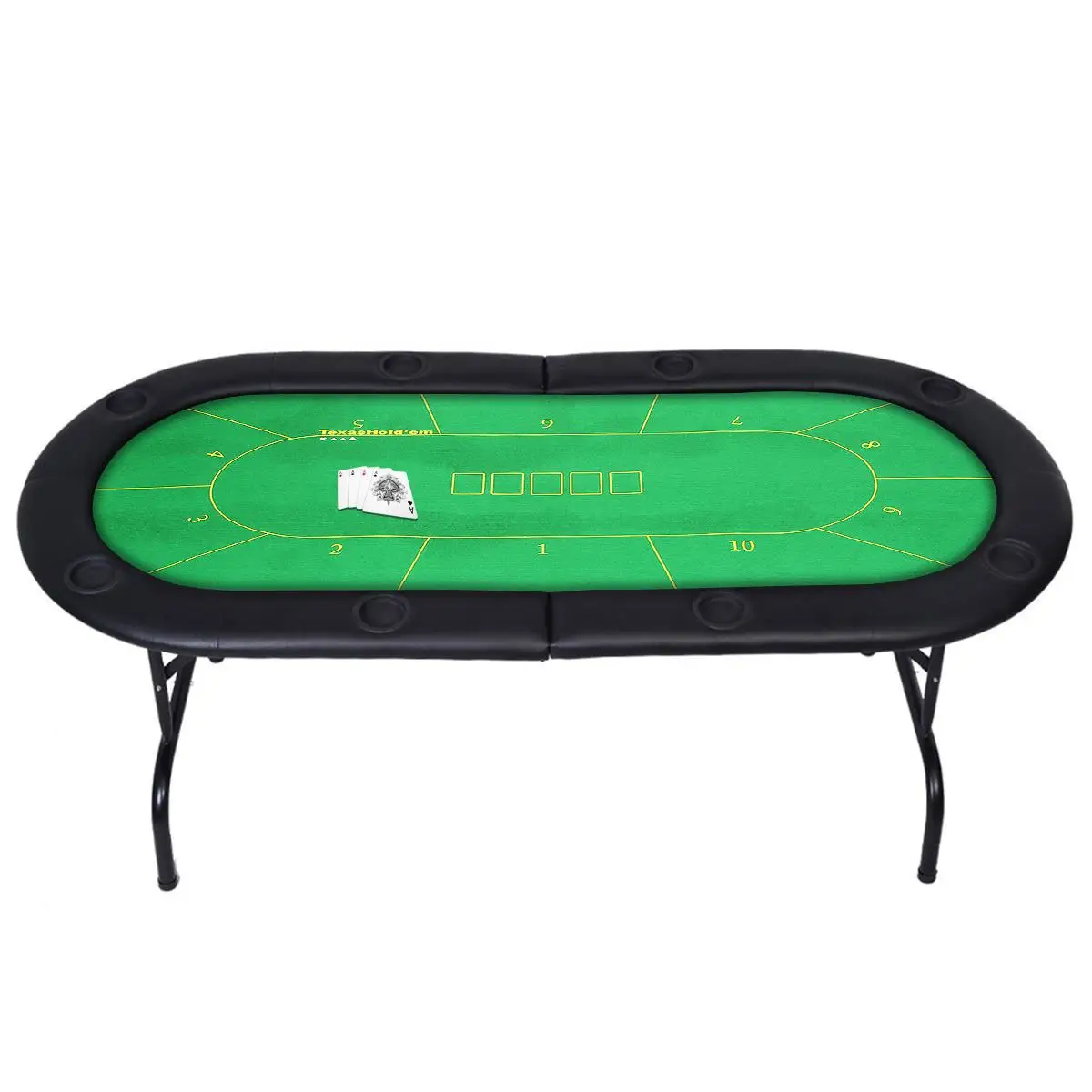180X90cm 10 Player Folding Felt Rotary Texas Holdem Poker Table Board Cloth Mat(Not Include Table)