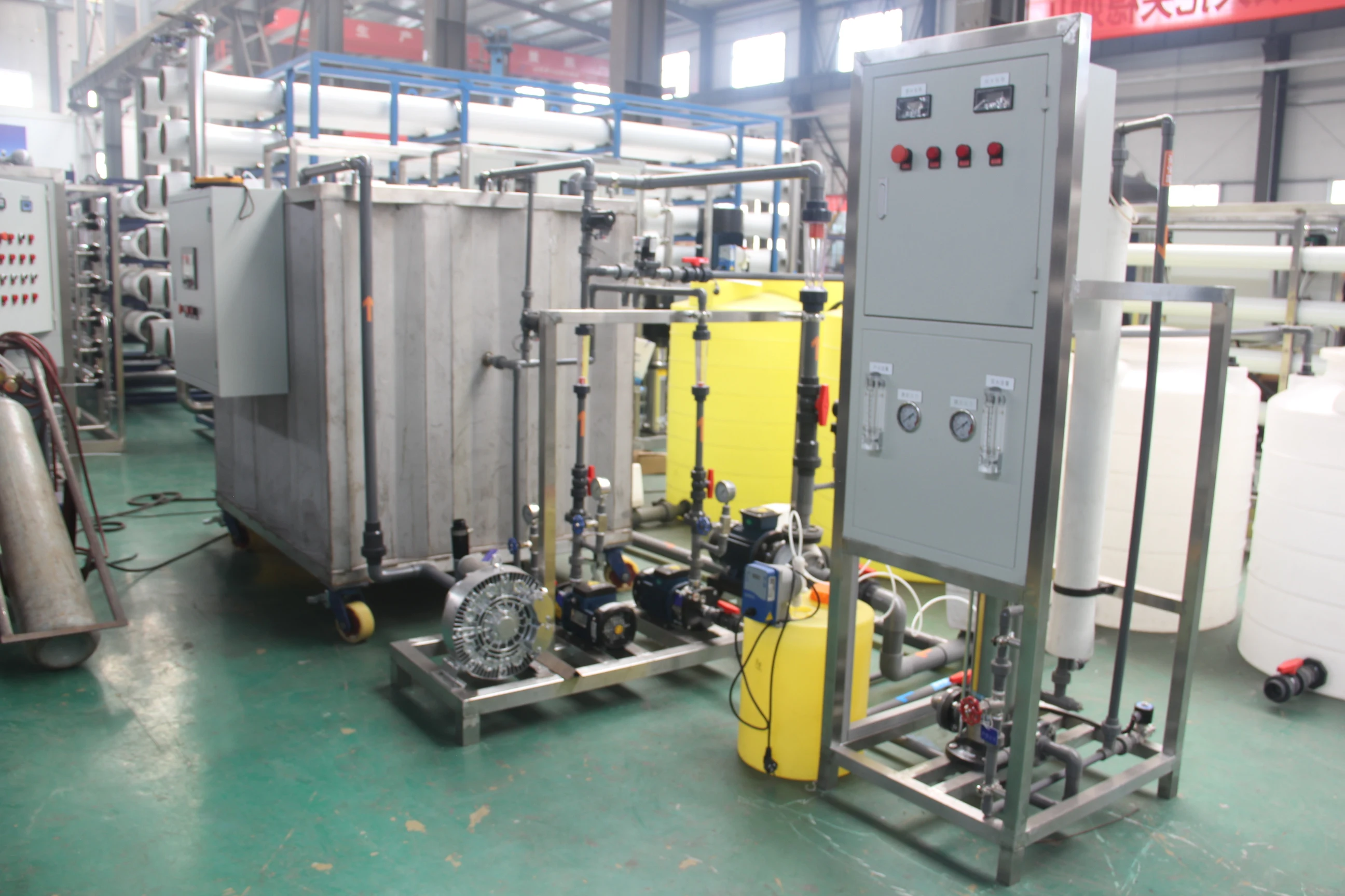 containerized sewage treatment plant recycling system for domestic and industrial waste water