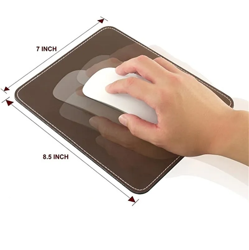 Factory Soft Pu Leather Mouse Mat Waterproof Double Sided Office Desk Mouse Pad