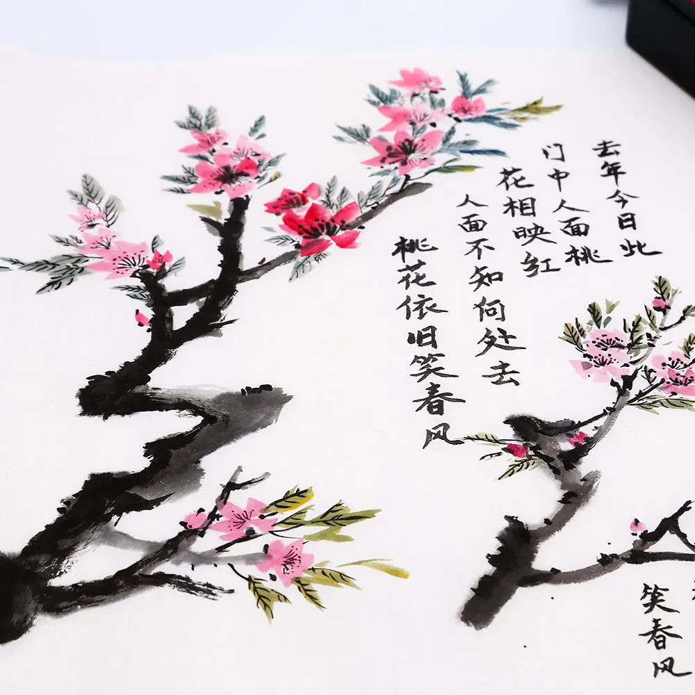 Artecho Chinese Calligraphy Sets Raw Xuan Rice Paper 100 Sheets 13.8 X 27.2 Inch ( 35 69 cm ) Grids / Sheet Sum