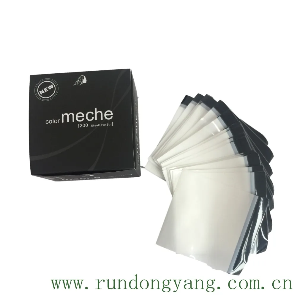 200pcs Hair Dye Paper Color Meche Strips Hair Highlighting Dyeing Separating Sheet for Salon Barber Hairdresser Hair Stylists