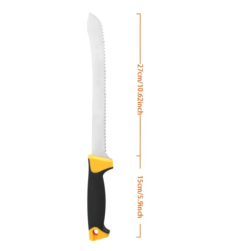 Customized Insulated Cotton Cutter Rock Wool Pruning Saw Serrated Mineral Wool Blade Knife For Gardening