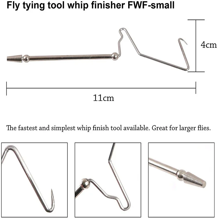 Fly Fishing Accessories Tying Tool Kit With Bobbins Scissors Whip Finisher Dubbing Needle Non-skid Hackle Plier