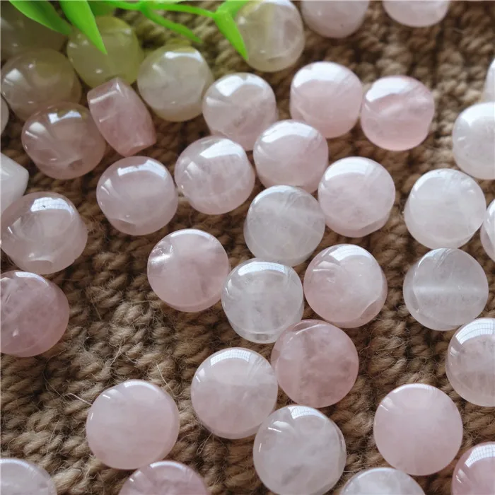 Оптовая продажа высококачественные бусины из натурального розового кристалла 12