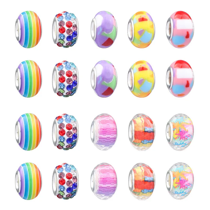 Wholesale 20pcs DIY Bracelet Accessories beads Gorgeous Color Handmade Glass Beads Mixed charms jewelry making