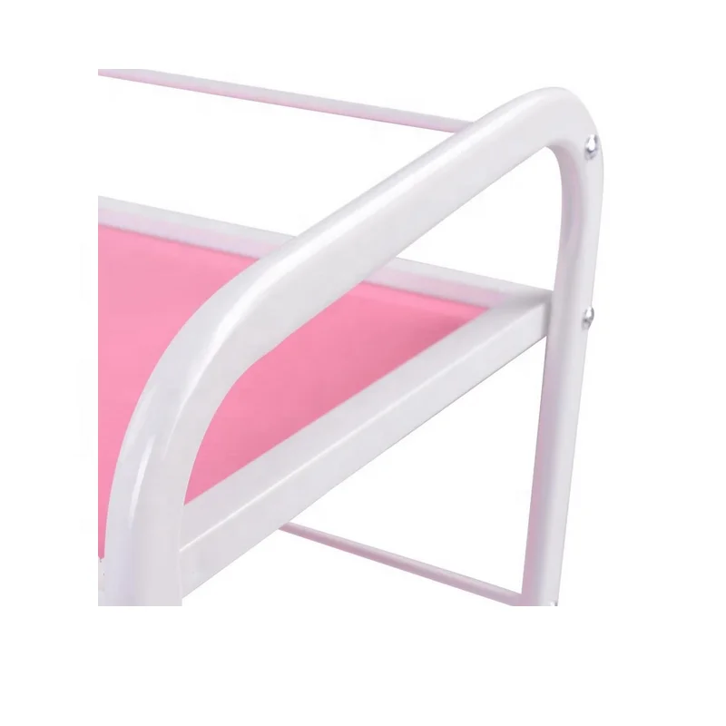 glass pink color beauty salon trolley