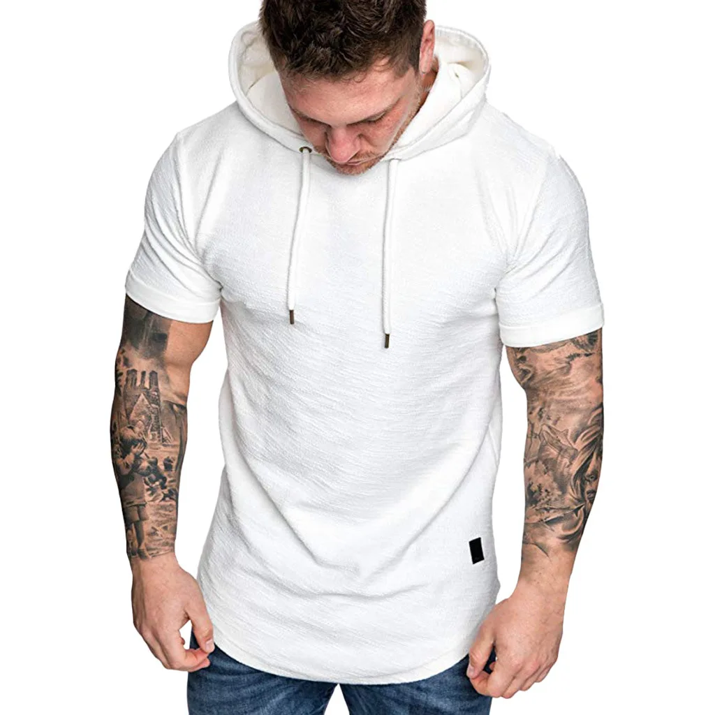 Men t shirt with hood custom t shirt low moq casual shirts for men summer blank top