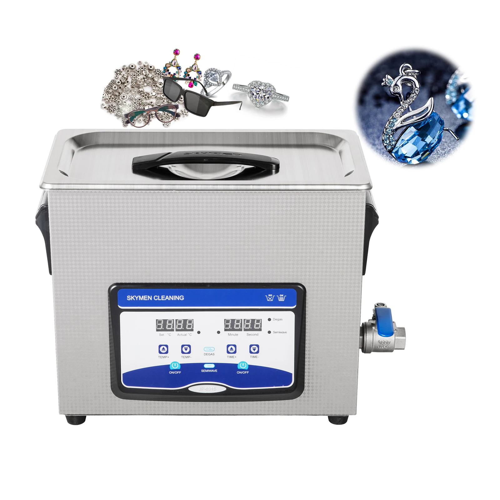 Ультразвуковой очиститель зубов 6,5л профессиональный ультразвуковой очиститель машина подходит для очистки зубных щеток