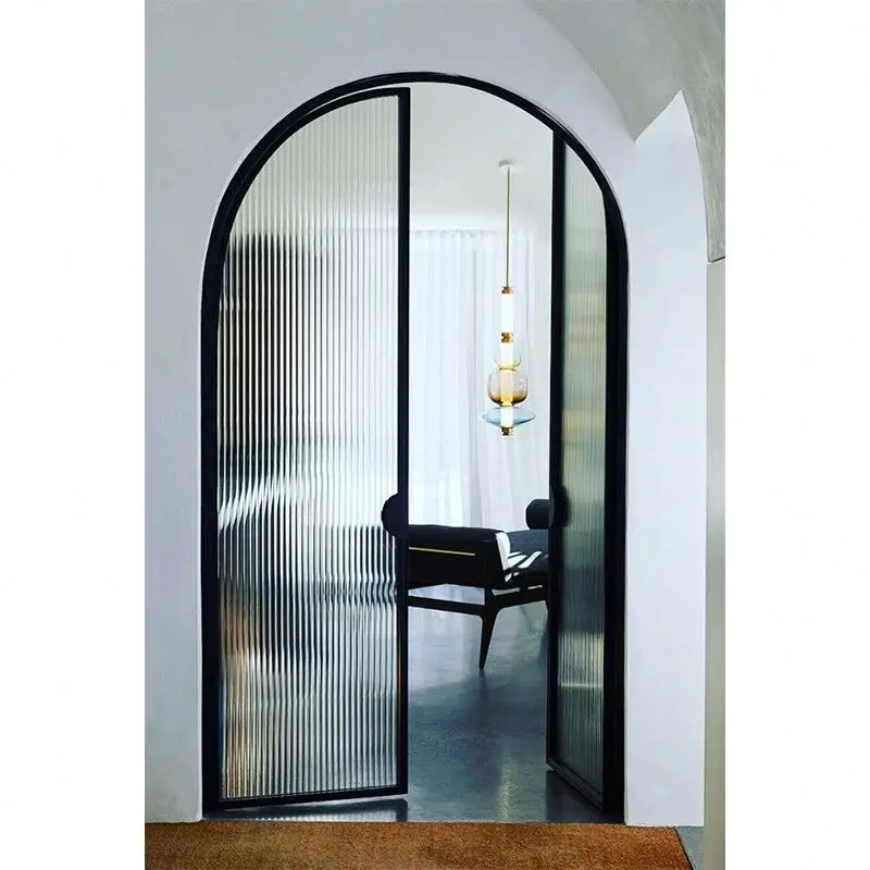 Alucasa Cheap Arch Door Design Australia Aluminum Interior Glass Casement Door
