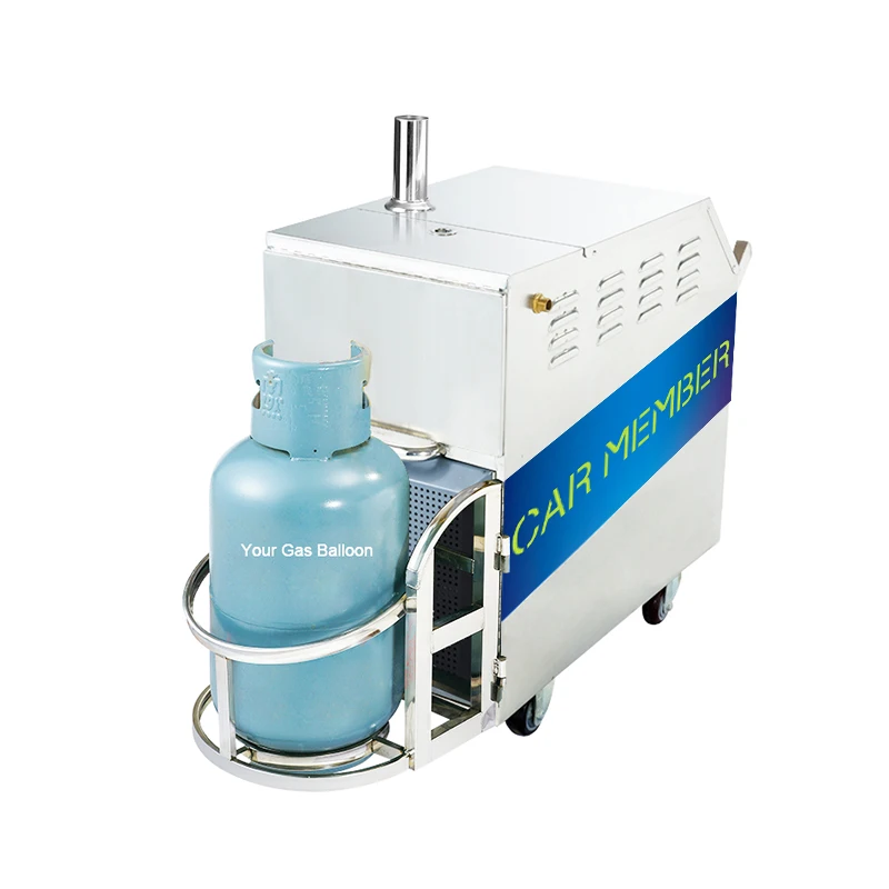 Powerful Waterless LPG Electrical Heating Double Guns Mobile Steam Car Wash Machine For Commercial Use Steamer Car Washer