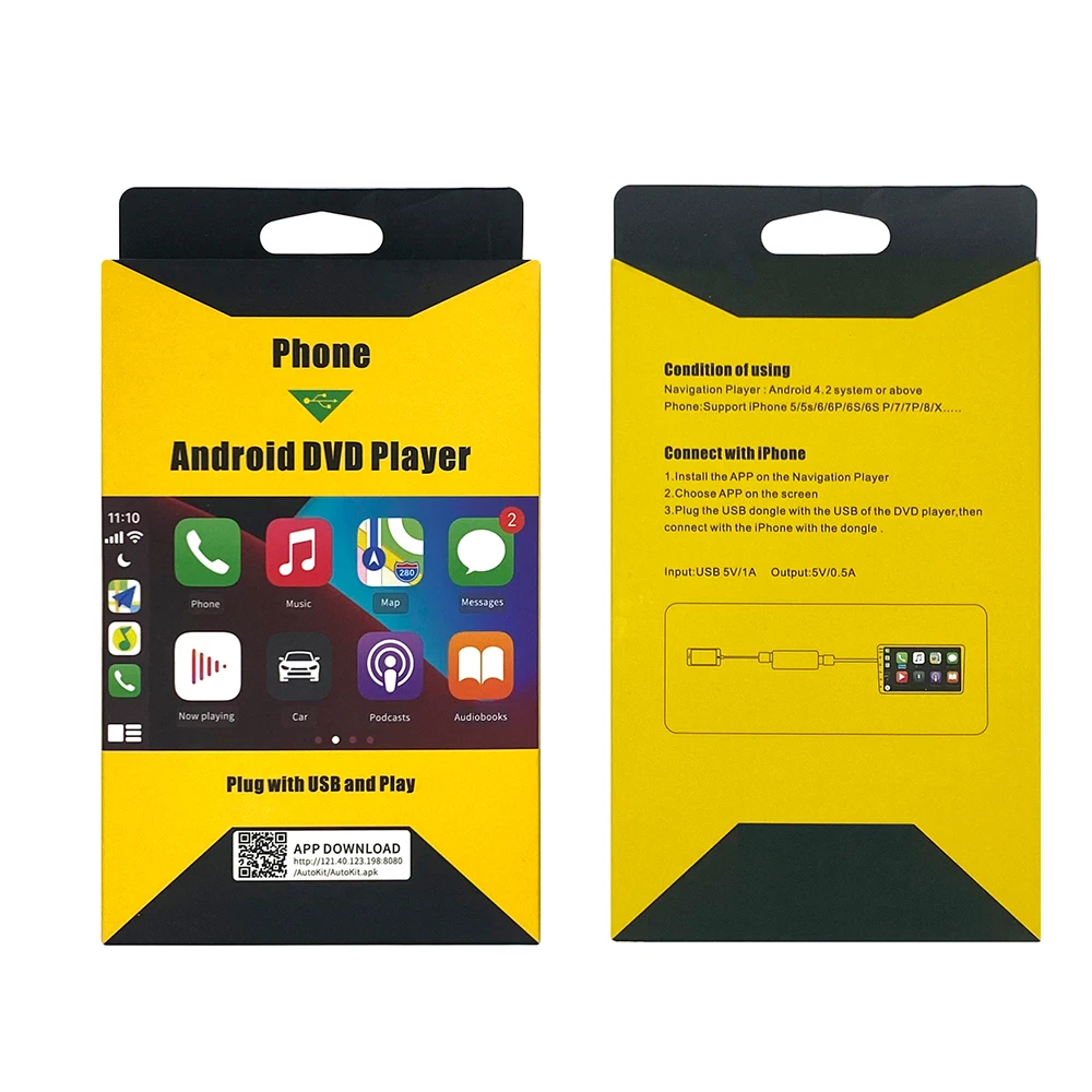 Android Auto Screen Mirroling Wired Carplay Ai Box For Supporting iphone And Android Phones