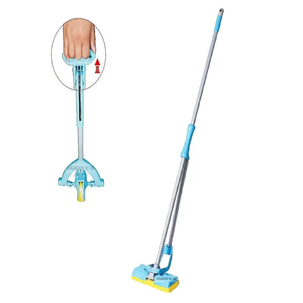 Strong Handle Absorbent Water Squeeze butterfly Sponge Mop
