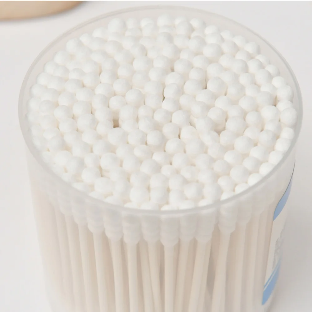  Горячая Распродажа 200 шт. q-tips экологически чистые двухсторонние ватные палочки разборные