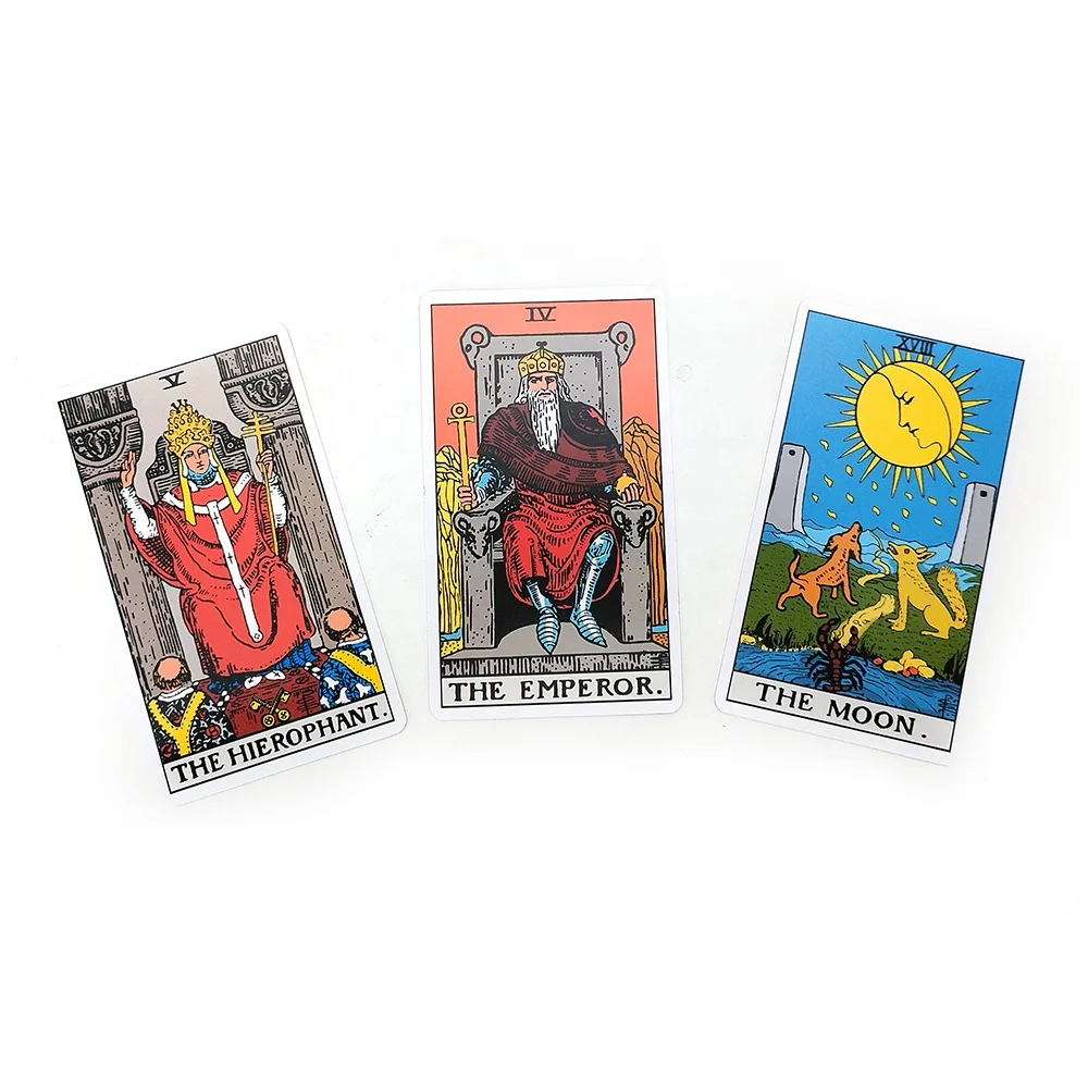 Light Seers Play Cards Gold Edge Affirmation Blue Learning English Online Deck Guidebook Printed Tarot