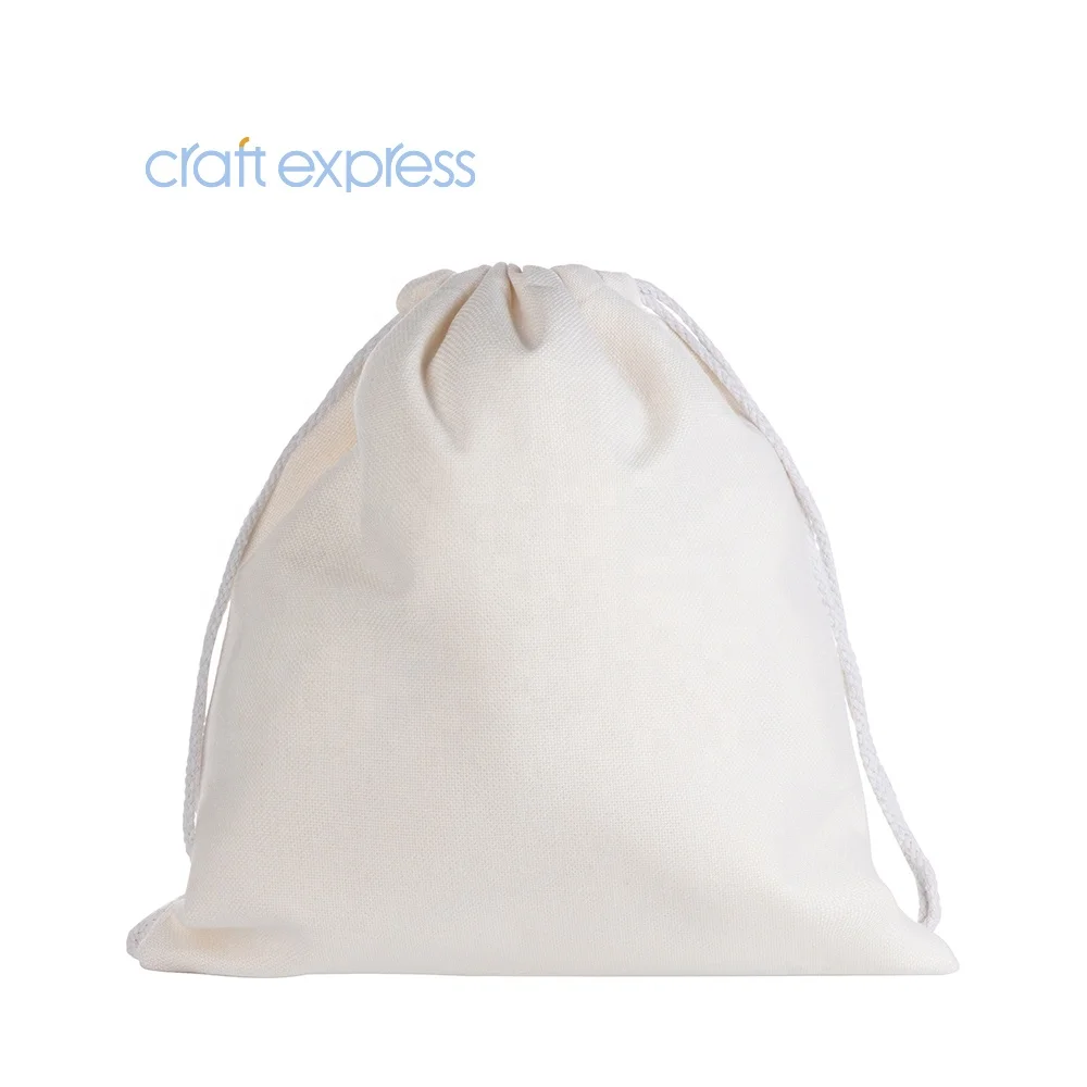 Модные индивидуальные хлопковые подарочные мешочки Craft Express многоразовые льняные пустые сублимационные Сумки на шнурке 36*39