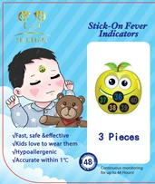 2023 new Cartoon shape Baby Forehead Fever Thermometer Sticker Liquid crystal thermometers for Children