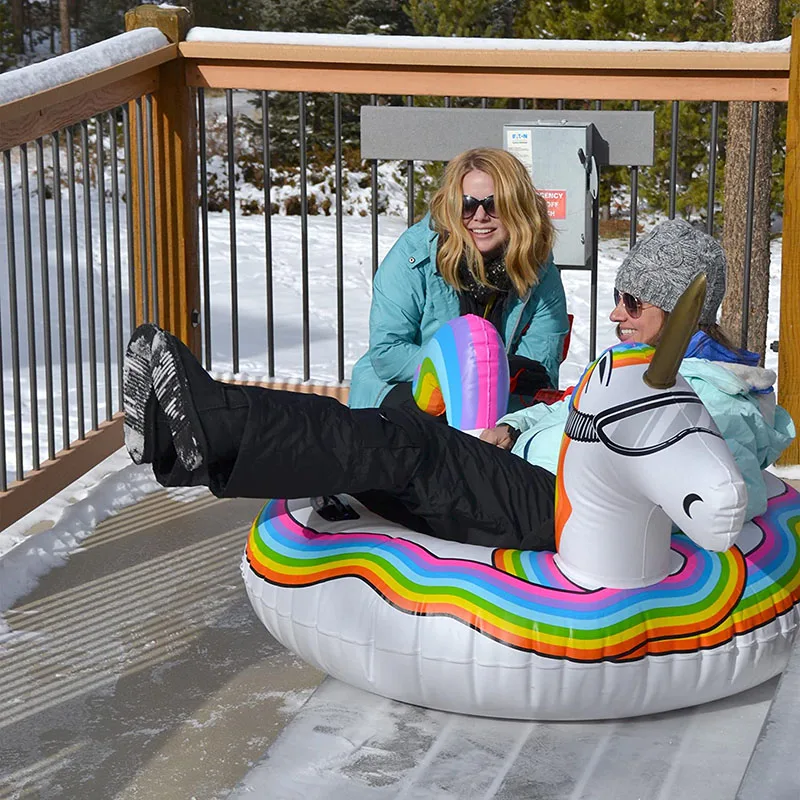Huizhou ltd Winter Snow Tube - Inflatable Sled for Kids and Adults Unicorn