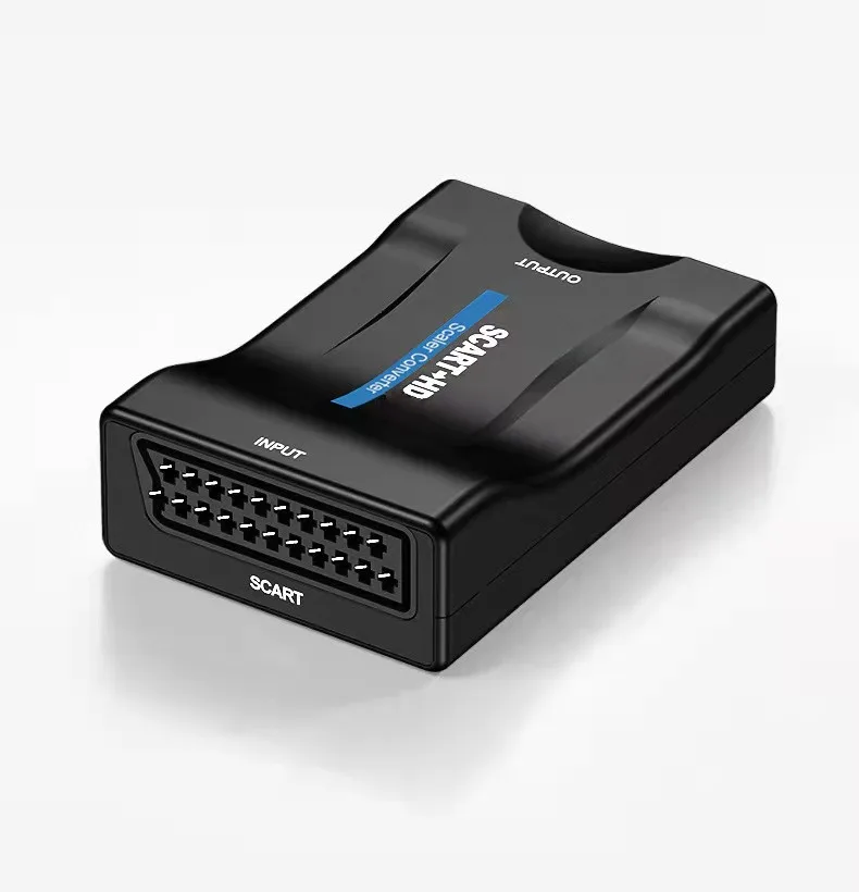 High Quality Multi Use SCART to HDTV Adapter Video Audio Upscale Fast 1080P Converter Adapter