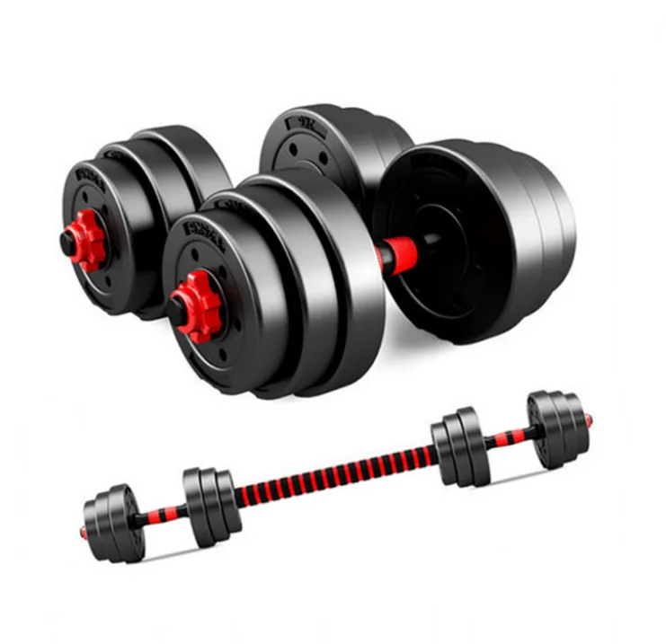 
Wholesale Plastic Weight Plate Cement Sand Filled Adjustable dumbbell Set 50KG 