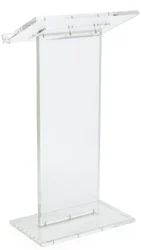 Прозрачная акриловая кафедра/церковный Подиум/КАФЕДРА с открытой спиной и полкой