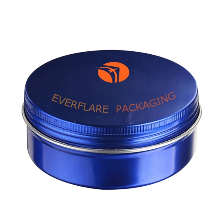 10ml 15ml 30ml 50ml 60ml 80ml 100ml 150ml black/muti-colour cosmetic aluminum jar with screw cap lid