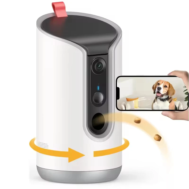 App Control Wifi Remote View And Bark Alert 360 Automatic Tracking 5G Pet Camera Dog Treat Dispenser For Cat Dogs