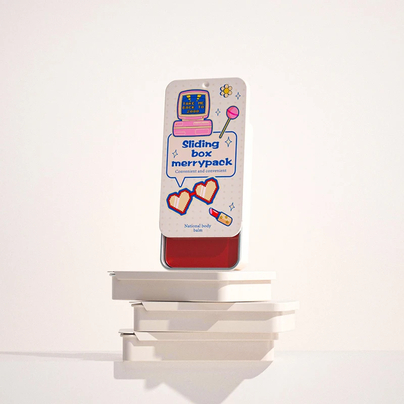 New design solid balm container slide cover jewelry tin box candy mint tin case earring slide box