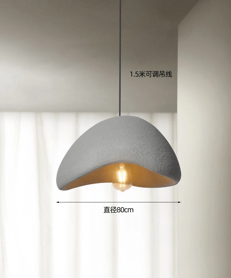 Japanese Wabi-Sabi Chandelier Modern Minimalist Dining Room Living Room Bedroom Bar Designer E26/27 Decorate Hanging
