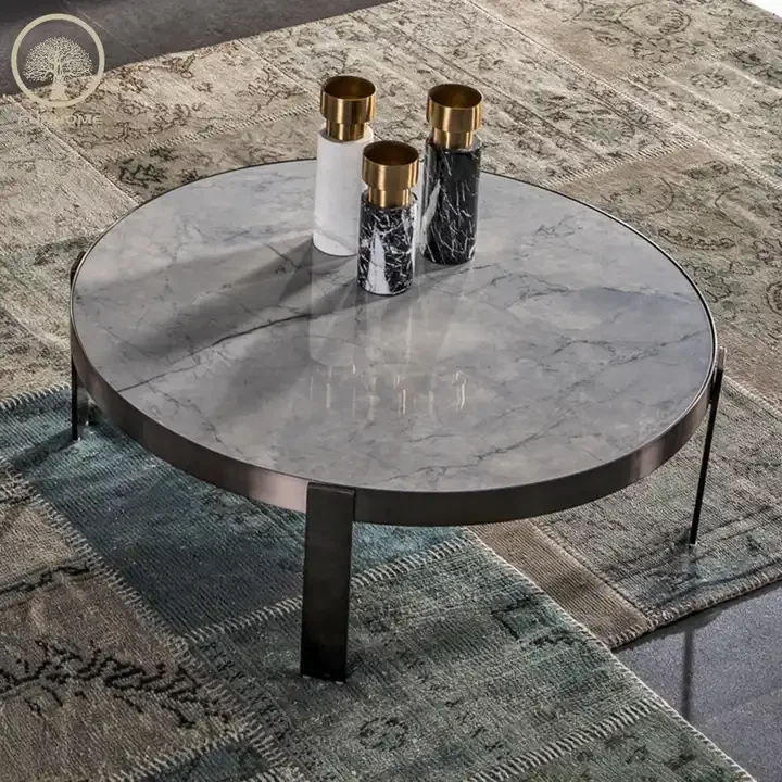 High quality nordic style rice while coffee table for homemade coffee dinning table