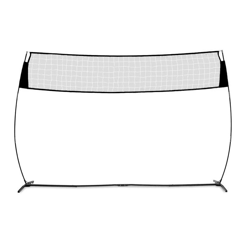 Freestanding Volleyball Warm Up Net  Portable Design for Indoor Or Outdoor Use | Foldable One Piece Quick Setup Frame