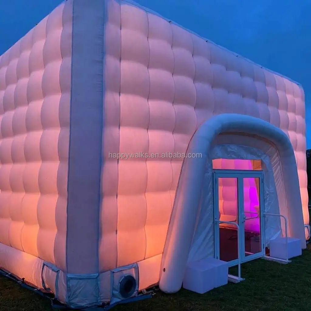 LED lighting mobile night club tent inflatable cube tent outdoor tents for events
