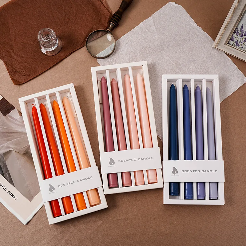 Taper Candles Colored Candle Sticks 10 inch Smokeless Dinner Candle