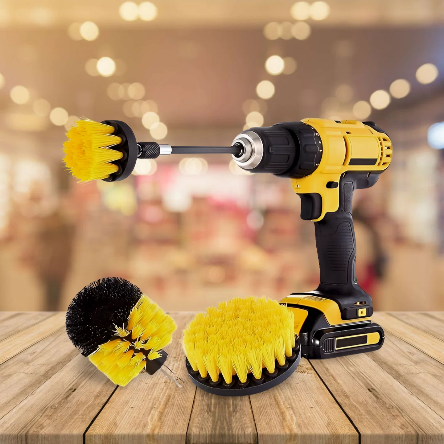 Popular Universal Bristles with Very Strong Cleaning Function Electric Drill Cleaning Brush Kit Can Be Used for Car Cleaning