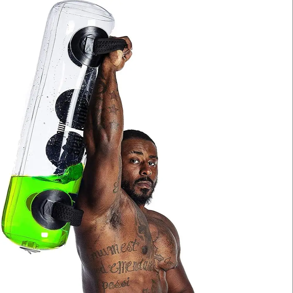 Custom Logo Inflatable Strength Water Power Bag Fitness Training Water Fill Weight Lifting Bag Adjustable PVC Fitness Water Bag