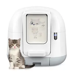 Wholesale White Plastic Smart Cat Toilet Fully Enclosed Automatic Cat Litter Box