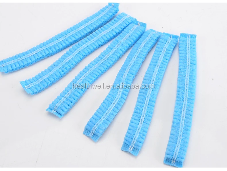 Disposable Hair Net Food Factory / Spa / personal care Head Cover Elastic Non Woven Disposable Clip Cap Mob Cap