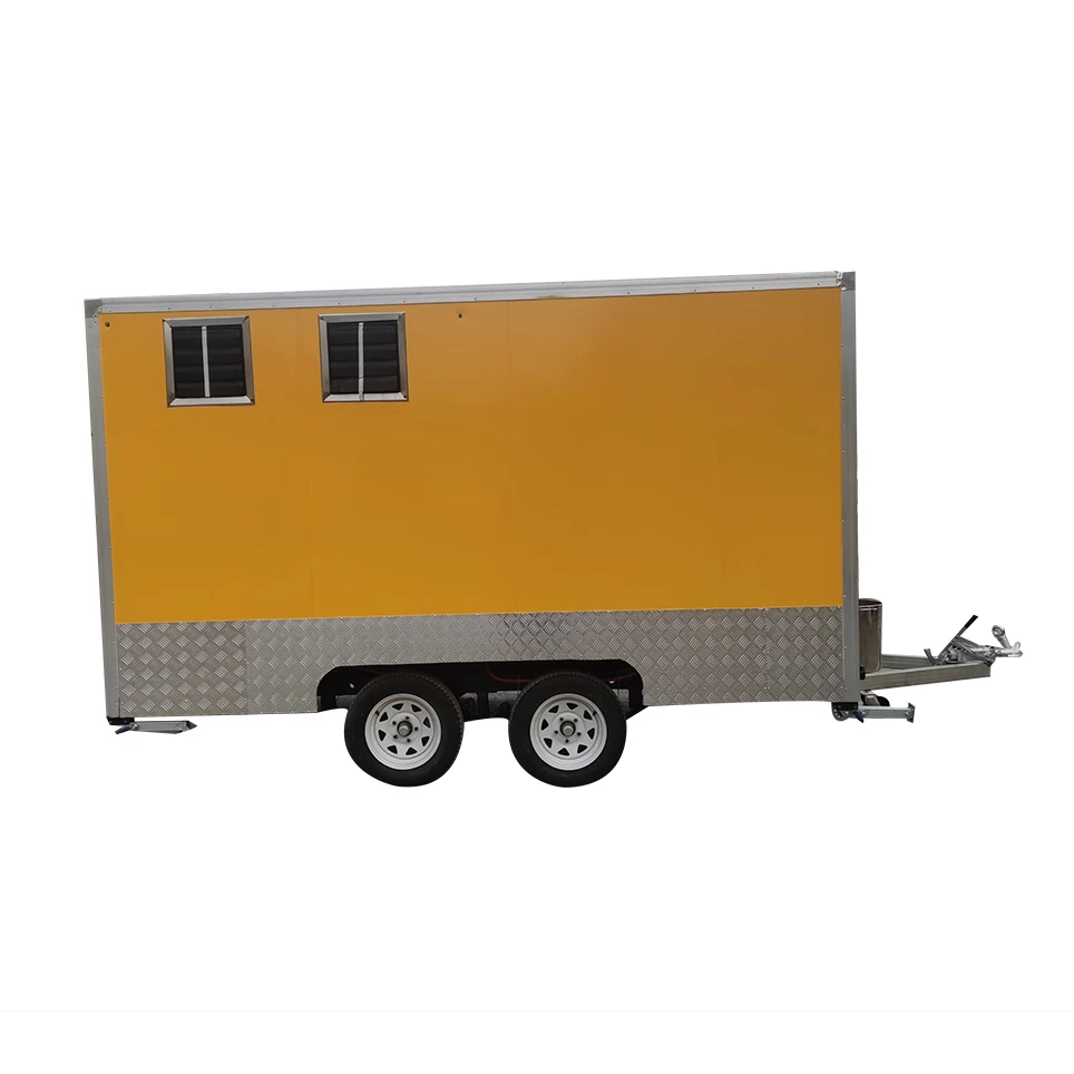 Hot Sell Factory Price Box Square Food Trailer Van Fast Food Shaved Ice Trailer for Sale
