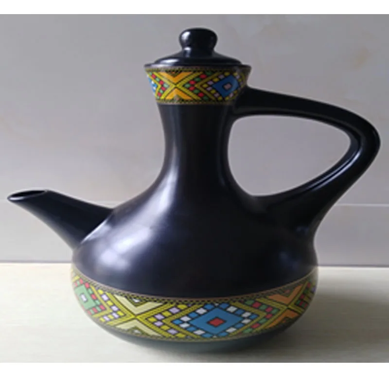 2024 Ebena Rekebot Tilet Ceramic Coffee Set JUG SET Ethiopian Coffee Cup Set