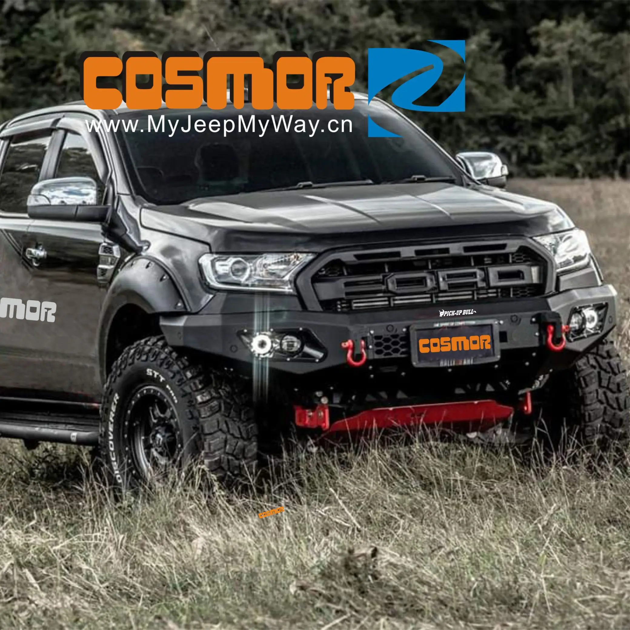  Стальной передний бампер для Ford Ranger T6 T7 T8 и Hilux Navara MP300