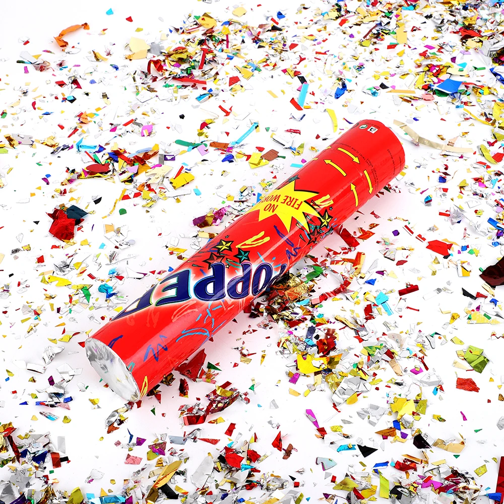 Free Custom Filler 12 inch Crushed Gold Foil Celebration Party Popper Confetti Cannon