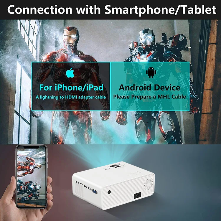 Multimedia 720p 1080p Supported  Proyector Game Mini Portable Home Led proyector Projector