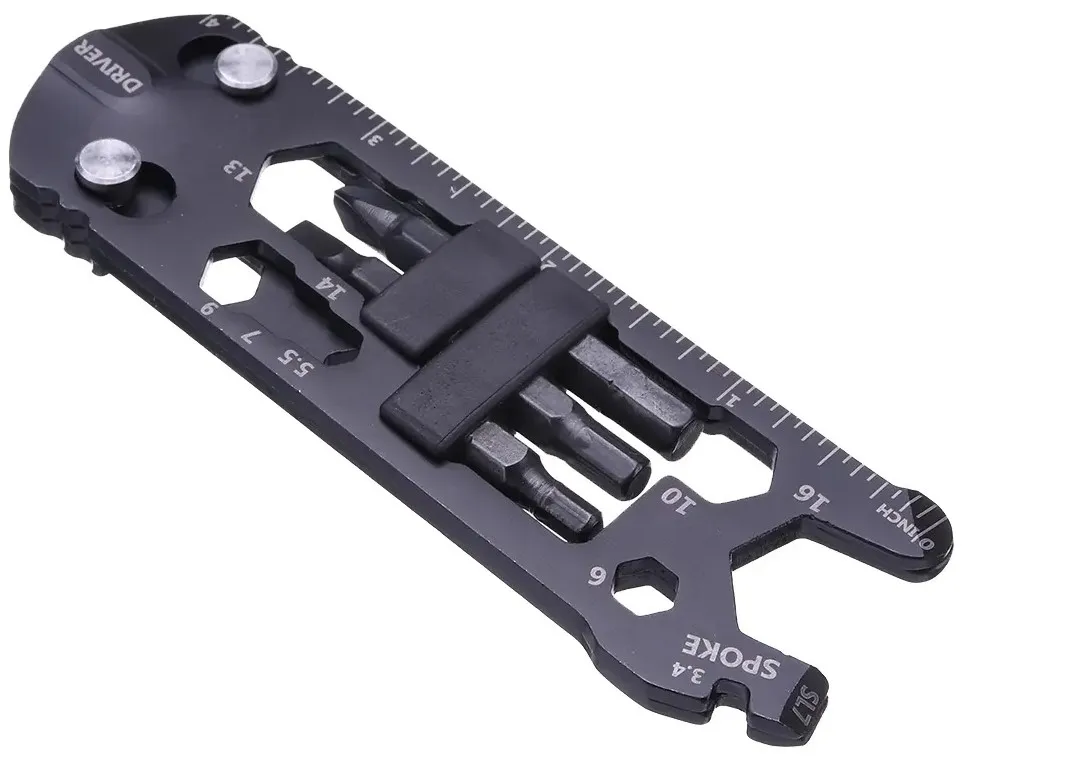 Multifunctional Tools Outdoor EDC Tools Screwdriver Slotted Phillips Hex Wrench Spanner Scale