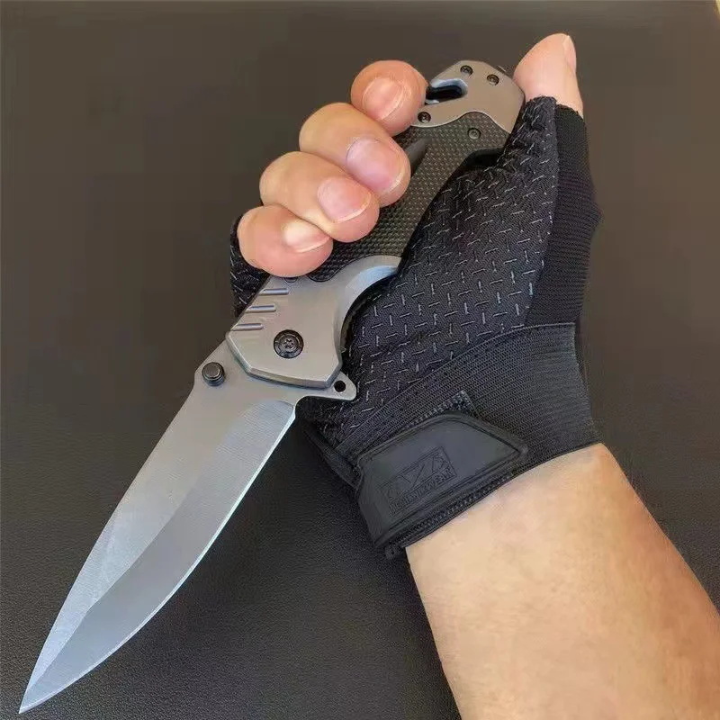 Hot Sell High Quality Black Coating Aluminum Knife Folding Tactical Survival Pocket Knife