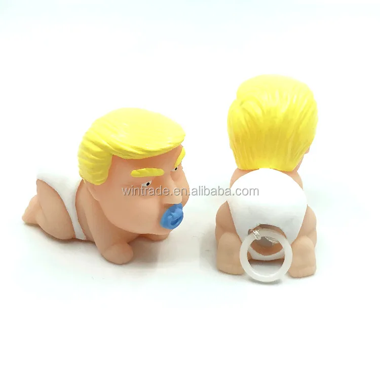 New Squeeze Moving Trump Fun Joke Rubber Walking Toy