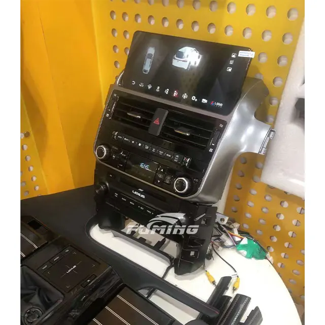 Lexus GX460 interior upgrade gear shift center console modification dashboard large screen installation interior panel