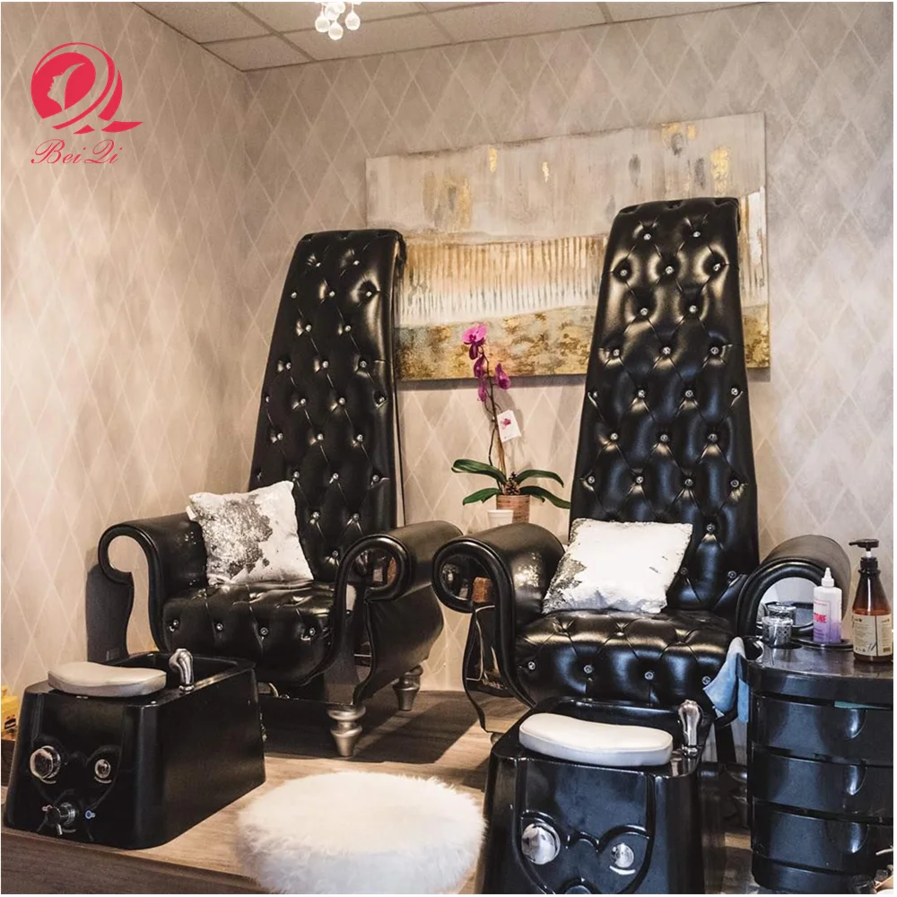Luxury beauty salon equipment lexor black manicure massage pedicure spa chair for sale