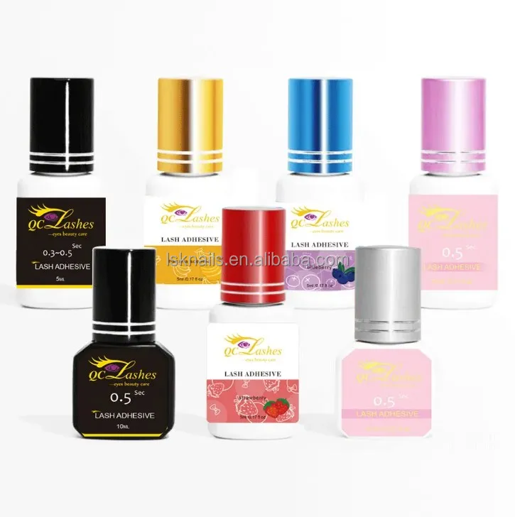 Private Logo Long Last 1S Drying Eyelash Extension Glue Adhesive PMMA Free Waterproof/Oil Proof LEDUV Lamp Glue Eyelashes Tools