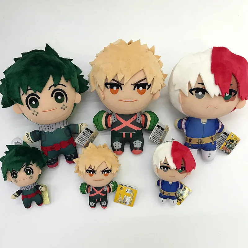 Boku No My Hero Academia Midoriya Izuku Deku Bakugou Katsuki Todoroki Shoto Cosplay Doll Toy Plush Dolls Child Gift Pendant