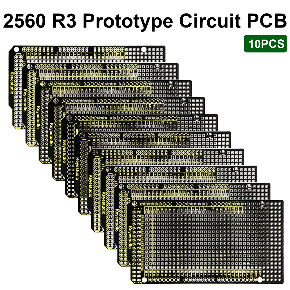  10 шт. Keyestudio Прототип PCB для Arduino MEGA 2560 R3 Щит DIY FR-4 экологически